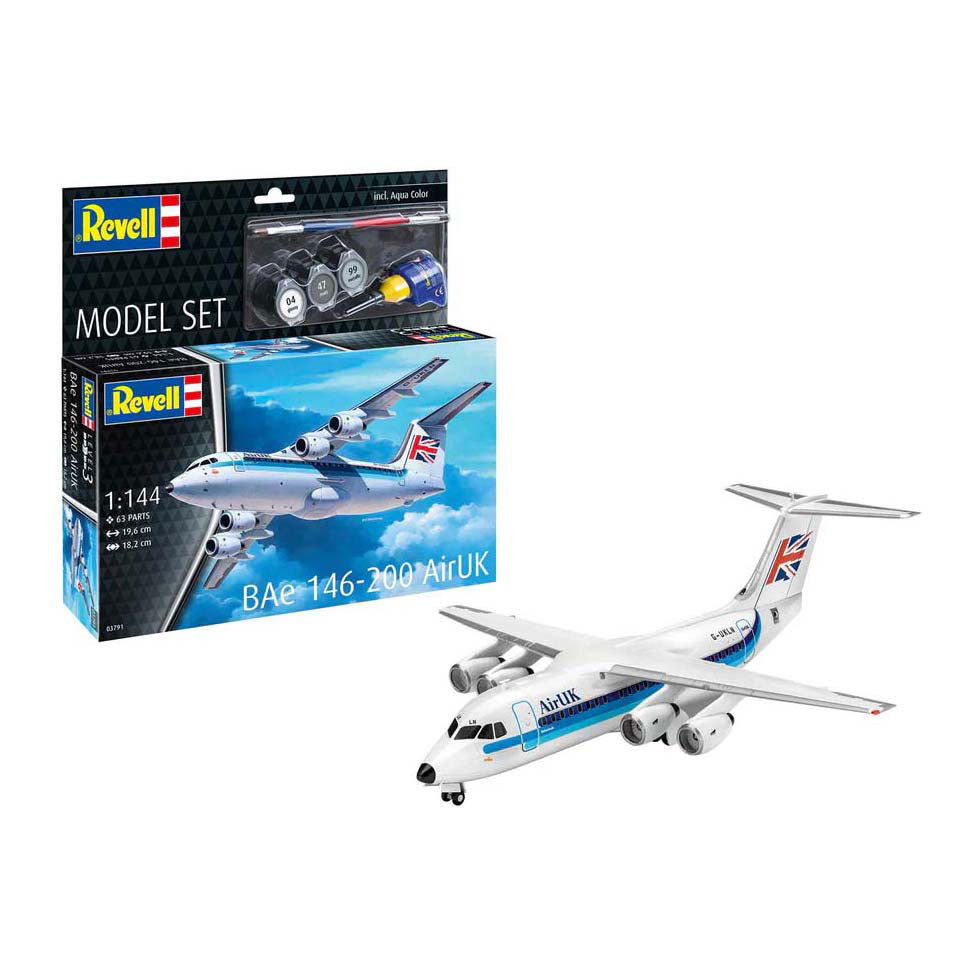 Maquette Revell - bae 146-200 airuk 1:144 - 63 pcs.