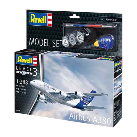 Maquette Revell - Airbus A380 1:288 - 48 pièces. - y compris couleurs de peinture de base