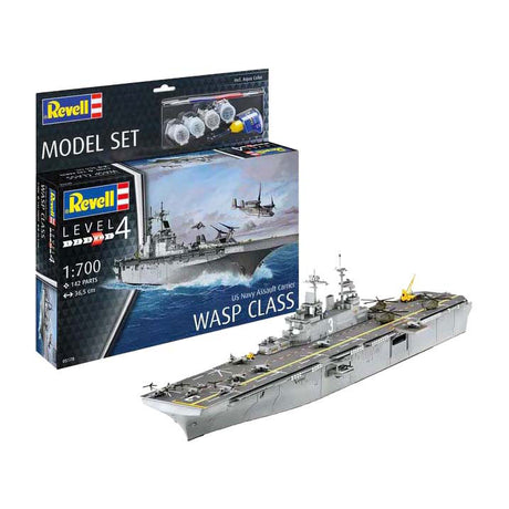 Maquette Revell - porte-avions d'assaut de la marine américaine, classe 1:700 - 142 pcs.