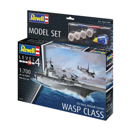 Maquette Revell - porte-avions d'assaut de la marine américaine, classe 1:700 - 142 pcs.