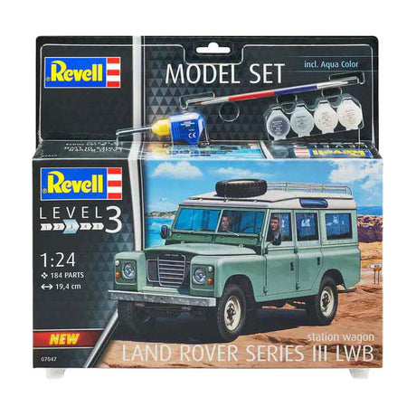 Maquette Revell - Land Rover série III LWB (s. Wagon) 1:24 - 184 pièces. - y compris couleurs de peinture de base