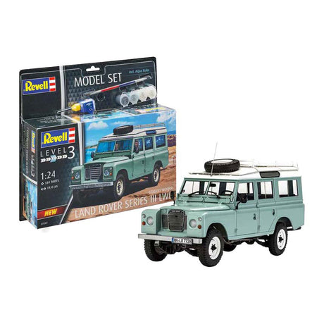 Maquette Revell - Land Rover série III LWB (s. Wagon) 1:24 - 184 pièces. - y compris couleurs de peinture de base