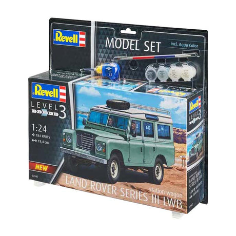 Maquette Revell - Land Rover série III LWB (s. Wagon) 1:24 - 184 pièces. - y compris couleurs de peinture de base