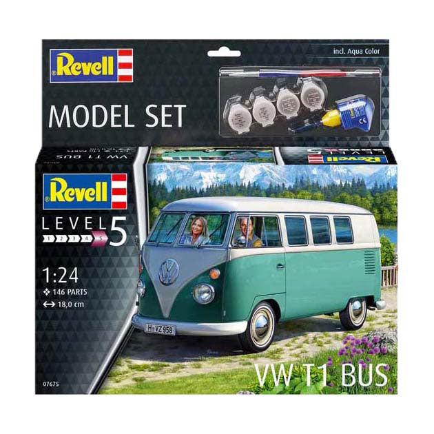 Maquette Revell - Bus VW T1 1:24 - 146 pcs. - y compris couleurs de peinture de base