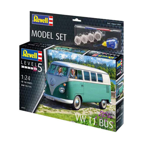 Maquette Revell - Bus VW T1 1:24 - 146 pcs. - y compris couleurs de peinture de base