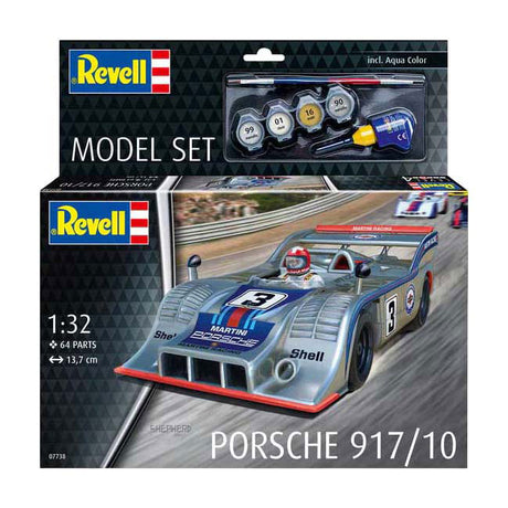 Maquette Revell - Porsche 917 1:32 - 64 pièces - incl. couleurs de peinture de base aqua color