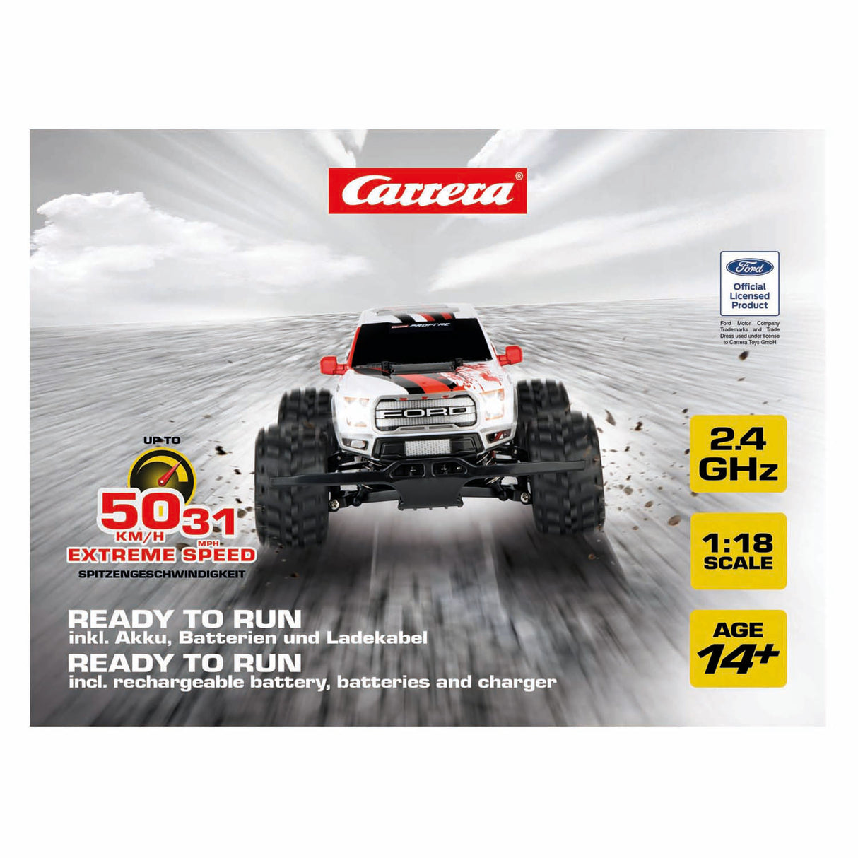 Carrera rc 2.4ghz ford f-150 raptor -px- - 50 km/h