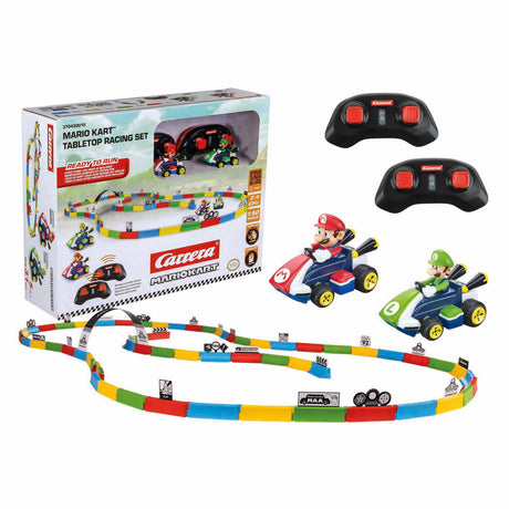 Carrera RC 2,4 GHz Mario Kart Ensemble de course sur table – Mario Luigi 1:43