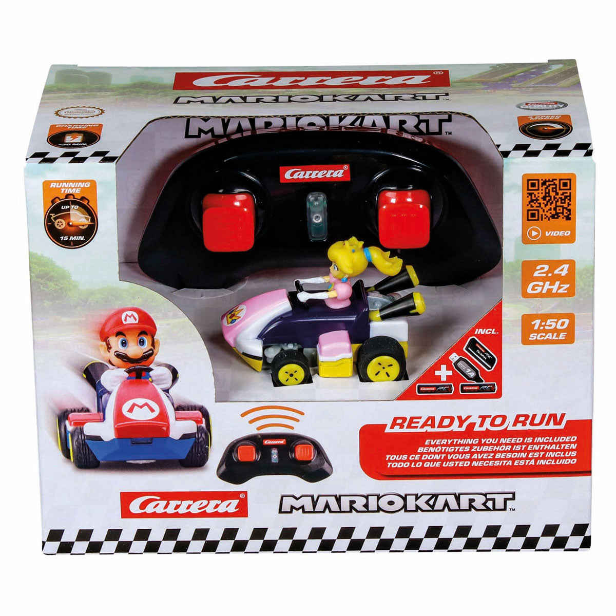 Carrera mini rc 2.4ghz mario kar pêche - 1:50