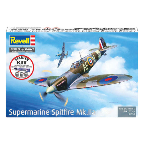 Kit de démarrage Revell modèle Spitfire mk.iia 1:72 - 38 pièces.
