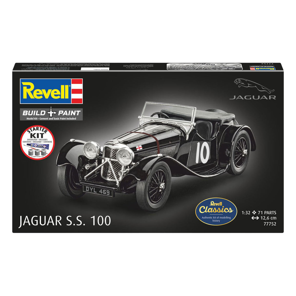 Revell maquette kit de démarrage Jaguar SS 100 1:32 - 75 pcs.