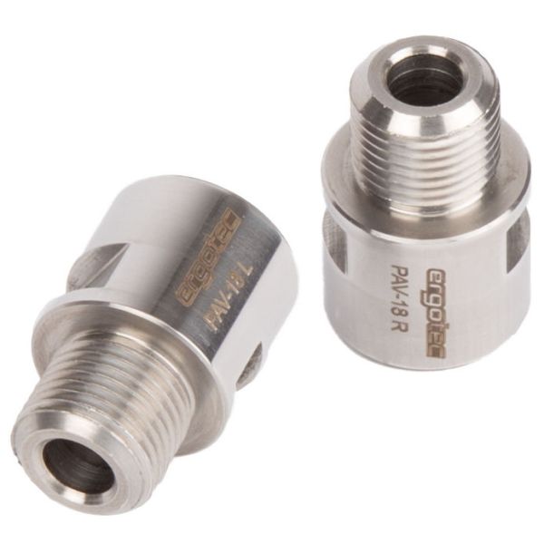 Pédale asleger 9 16 ergotec - acier inoxydable poli