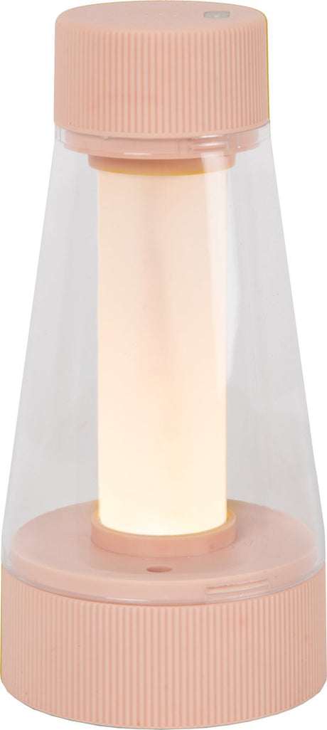 Lucide Lorali - lampe de table rechargeable intérieur extérieur - batterie rechargeable - ø 7,7 cm - LED dimmable - 1x1,2W 2600K 3000K - IP44 - rose