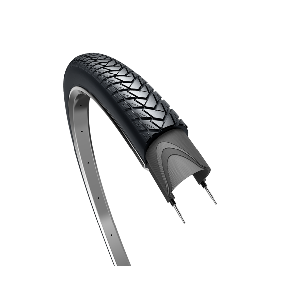Edge Tire Traveler Basic 28 x 1,40 37-622 mm - noir avec réflexion