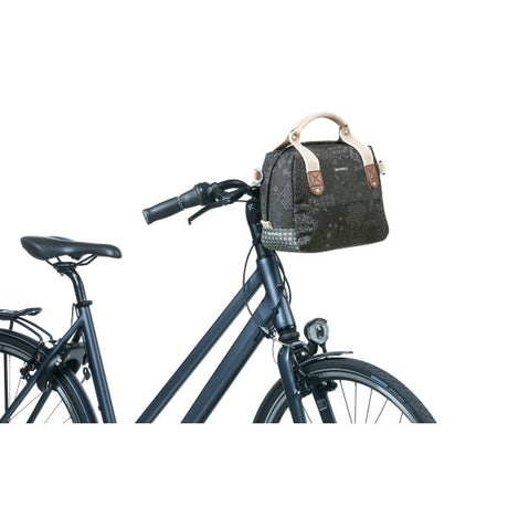 Basil Bohème City Bag - Élégant sac à épaules, épaules et guidon pour femmes, adaptés aux vélos électriques et aux vélos de la ville - Black
