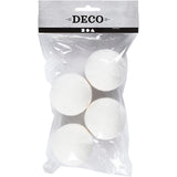 Boules Creativ company, d 50 mm, blanches, 4 pièces 1 boîte