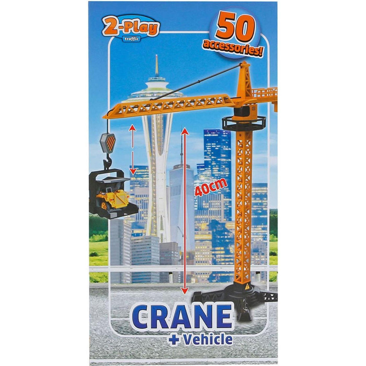 Grue 2 jeux 40cm avec véhicule