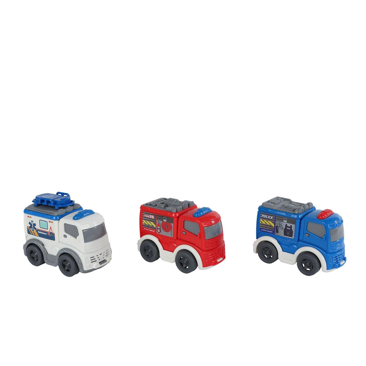 Véhicule de secours mini club roue libre 8cm