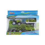 Tracteur 2 jeux et moissonneuse-batteuse avec 2 remorques, 24 cm