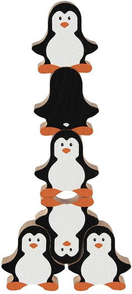 Jeu d'empilement en bois goki pinguin