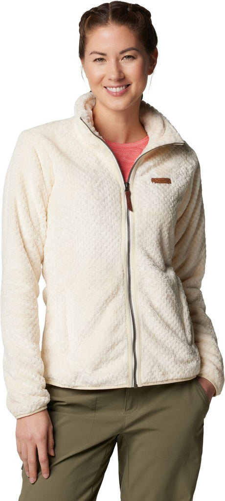 Columbia fire side ii gilet femmes avec fermeture éclair - gilet polaire sherpa femmes - gilet d'extérieur - craie - taille m