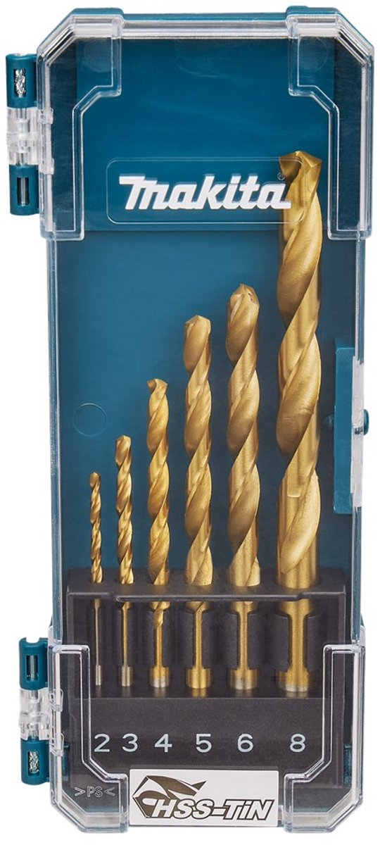 Accessoires Makita d-72833 | jeu de forets à métaux | Boîte HSS 6 pièces - d-72833