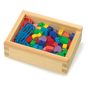 Small foot - perles à enfiler en bois, 84 pièces.
