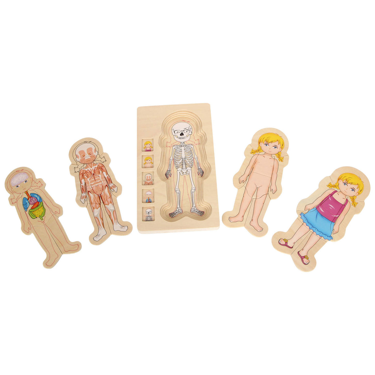 Small foot - puzzle corps en bois fille, 29 pcs.