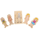 Small foot - puzzle corps en bois fille, 29 pcs.