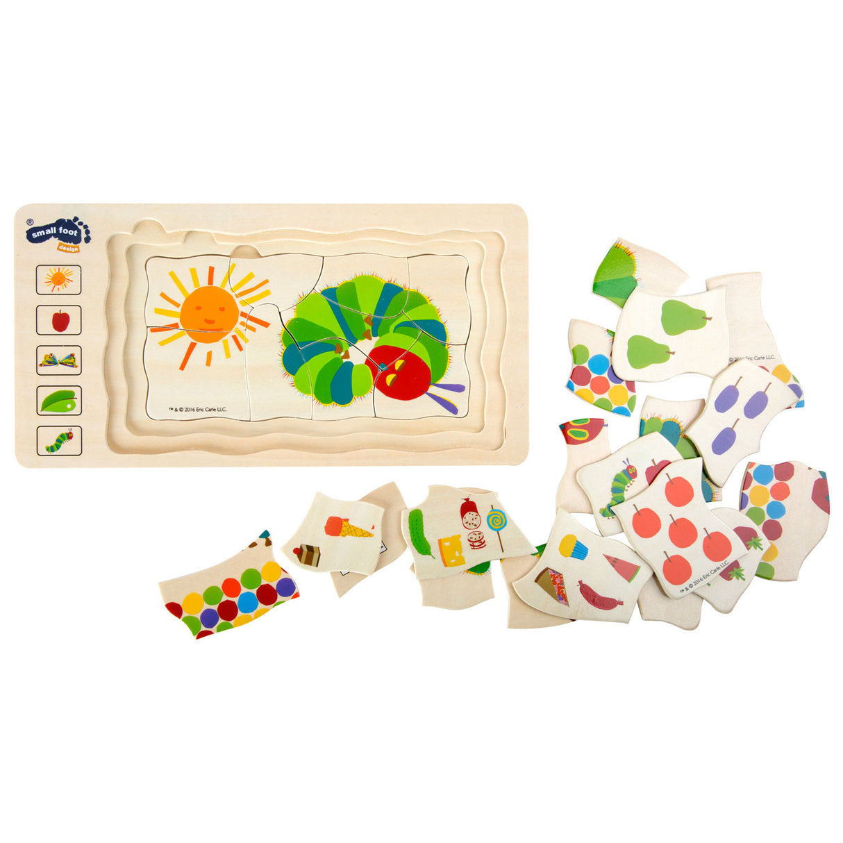 Petit Puzzle Caterpillar Nooitgenoeg Laagen Puzzle, 36dlg.