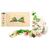 Petit Puzzle Caterpillar Nooitgenoeg Laagen Puzzle, 36dlg.