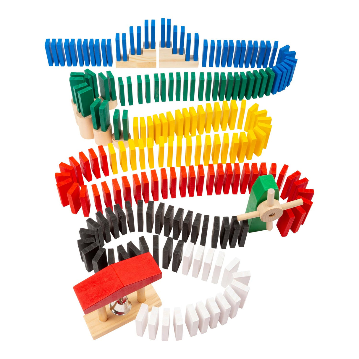 Small foot - rallye de dominos en bois, 490 pcs.