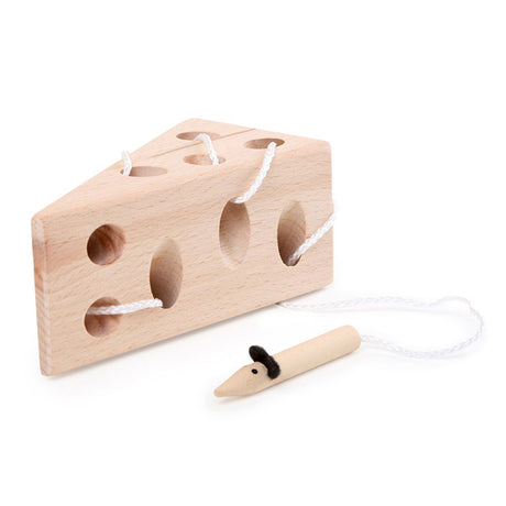 Petit pied - fromage et jeu de route en bois de la souris