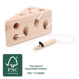 Petit pied - fromage et jeu de route en bois de la souris