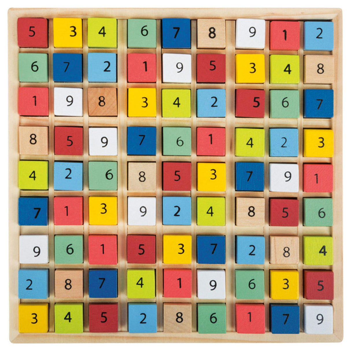 Petit pied - Couleur de jeu Sudoku en bois, 82dlg.