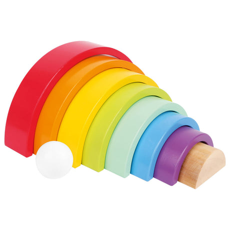 Petit pied - Blocs de construction en bois arc-en-ciel, 9dlg.