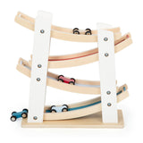 Petit pied - autoroute en bois avec 4 voitures