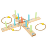 Pequeño Foot Wooden Ringswerp Juego activo