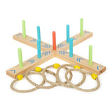 Pequeño Foot Wooden Ringswerp Juego activo