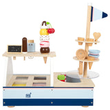 Propre de crème glacée en bois à petit pied, 21dlg.