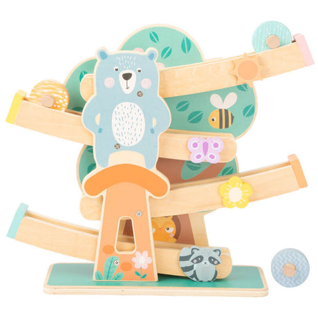 Petit pied - Knikkerbaan en bois Dieren Pastel