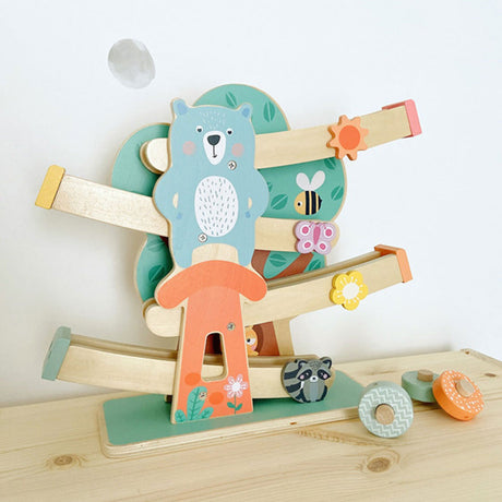 Petit pied - Knikkerbaan en bois Dieren Pastel