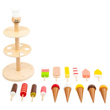 Petit pied - étal de crème glacée Luigi en bois, 16dlg.