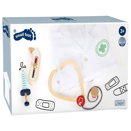 Petit pied - veste docteur avec accessoires en bois, 4dlg.