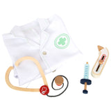 Small foot doctor's jacket with wooden accessories, 4dlg.