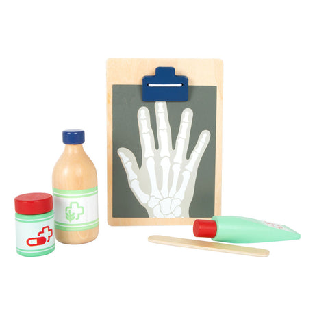 Petit pied - Sac docteur avec accessoires de doctorat en bois, 18dlg.