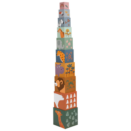 Small foot - blocs à empiler safari en carton, 10 pcs.