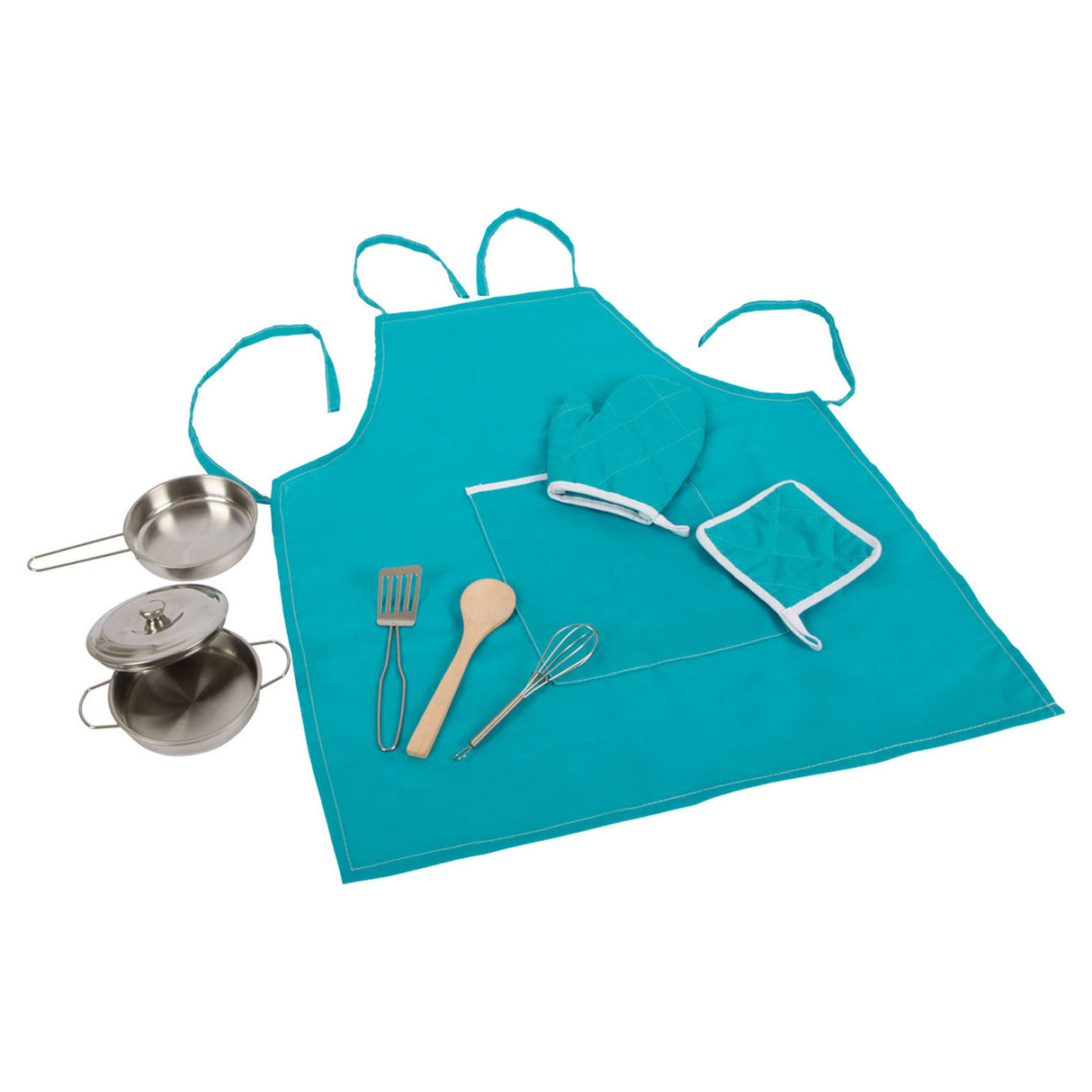 Small foot - set de cuisine ludique avec tablier, 9 pièces.