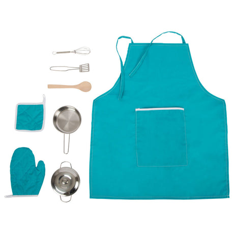 Small foot - set de cuisine ludique avec tablier, 9 pièces.