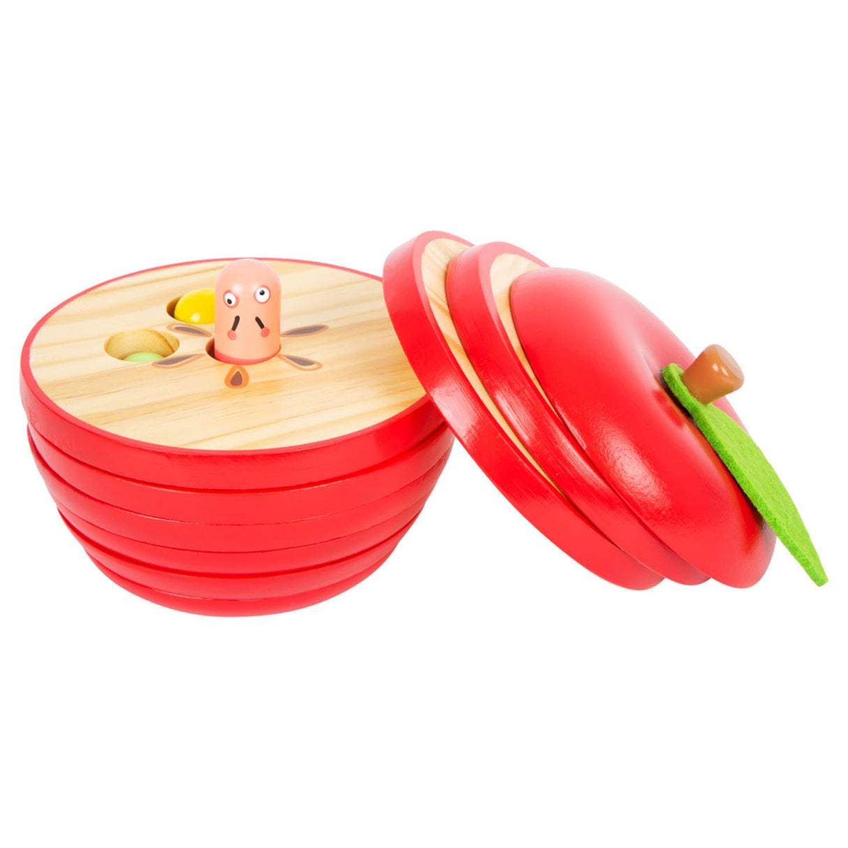 Small foot - jeu à empiler en bois pomme